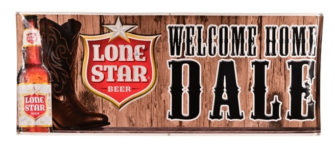Lone Star Beer Dale Watson Signed Banner