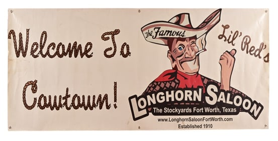 Longhorn Saloon Ft. Worth Stockyards Banner