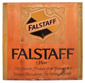 Falstaff Beer Vintage Tin Advertising Sign