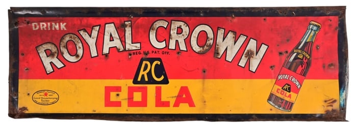 Royal Crown Cola Tin Advertising Sign