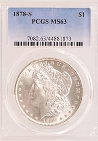 1878-S Morgan Silver Dollar PCGS MS63