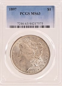1897 Morgan Silver Dollar PCGS MS63