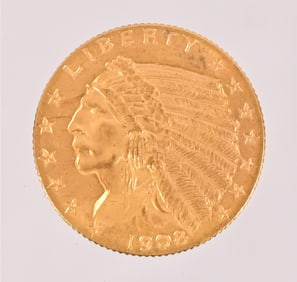1908 Indian Head $2.5 Gold Coin