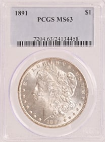 1891 Morgan Silver Dollar PCGS MS63