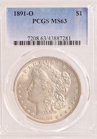 1891-O Morgan Silver Dollar PCGS MS63