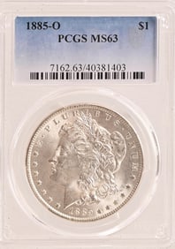 1885-O Morgan Silver Dollar PCGS MS63