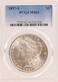 1897-S Morgan Silver Dollar PCGS MS63