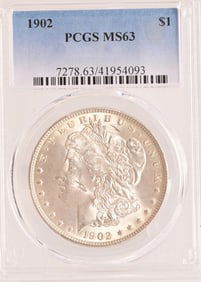 1902 Morgan Silver Dollar PCGS MS63