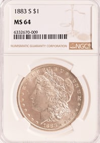 1883 Morgan Silver Dollar NGC MS64