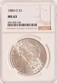 1884-O Morgan Silver Dollar NGC MS63