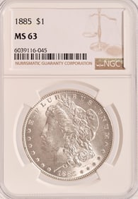1885 Morgan Silver Dollar NGC MS63
