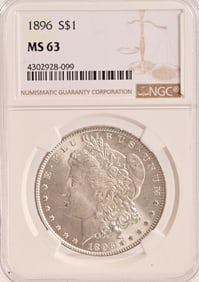 1896 Morgan Silver Dollar NGC MS63