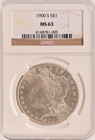 1900 Morgan Silver Dollar NGC MS63
