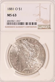 1881-O Morgan Silver Dollar NGC MS63
