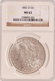 1881-O Morgan Silver Dollar NGC MS63