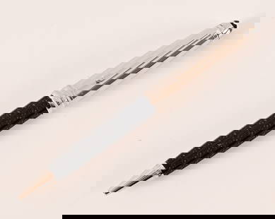 Montblanc Boheme Jewel Black Quartz Rollerball Pen: Montblanc Boheme Jewels Doue Palladium-Plated Black Quartz Rollerball Pen