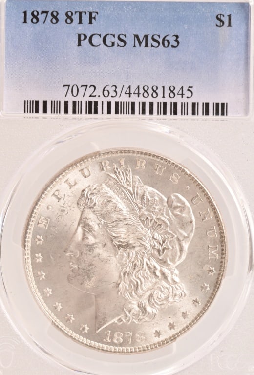 1878-8TF Morgan Silver Dollar PCGS MS63 (1 of 2)