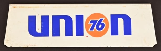 Union 76 Metal Display Rack Sign: 3.5" x 12.5"