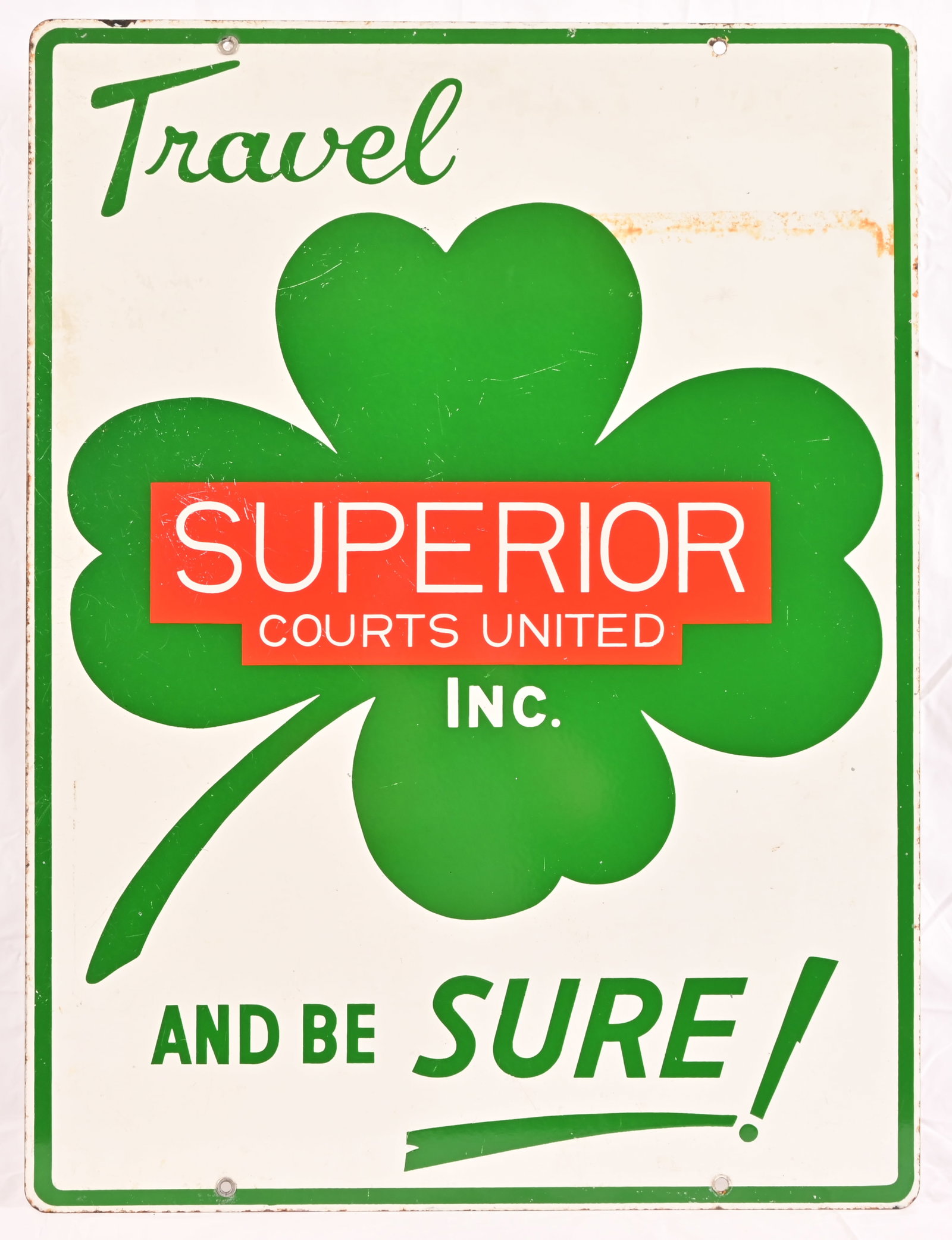 Superior Courts United Double Sided Porcelain Sign: 27' x 36"