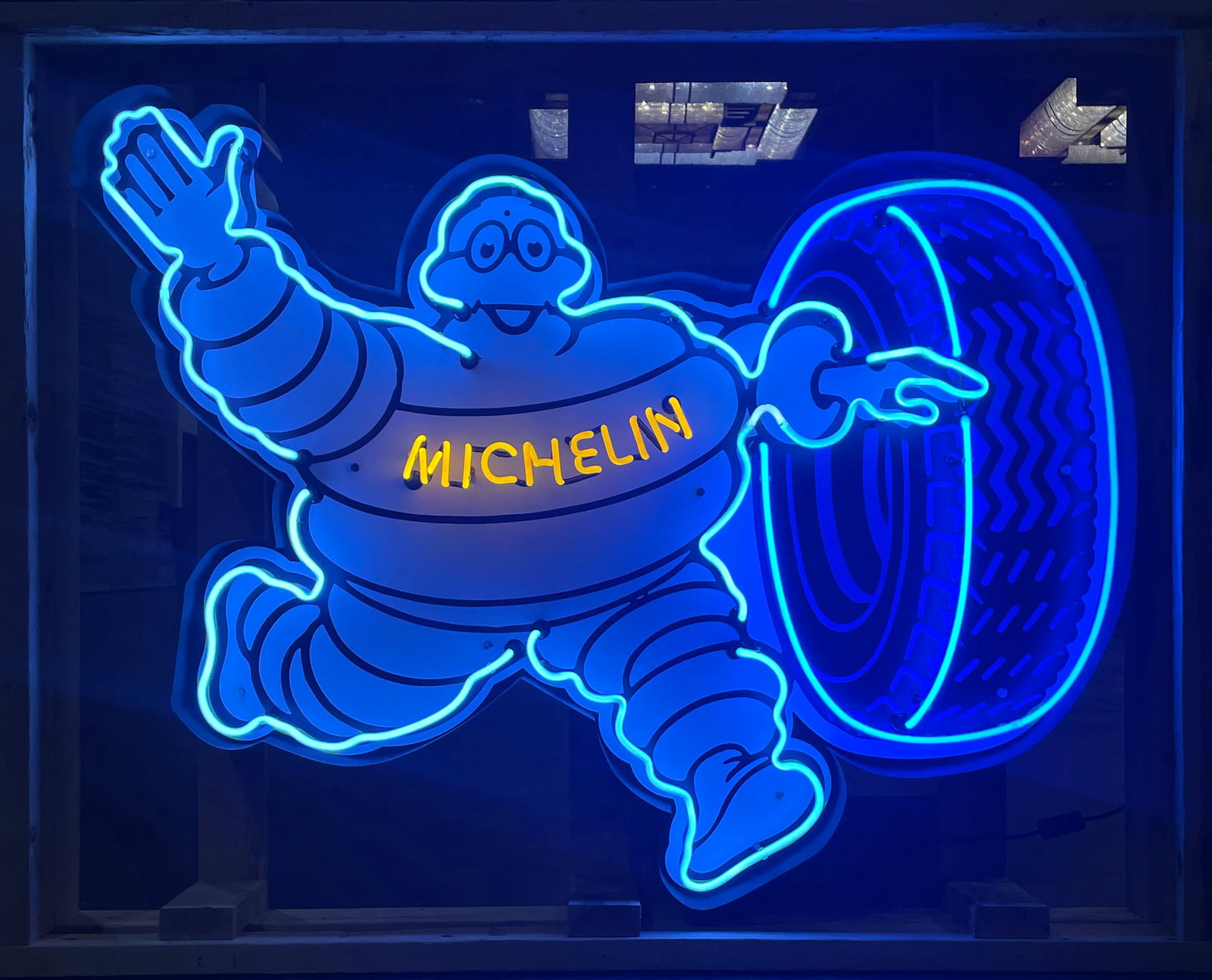 Michelin Tires Man Neon Sign: Contemporary neon over painted metal.
