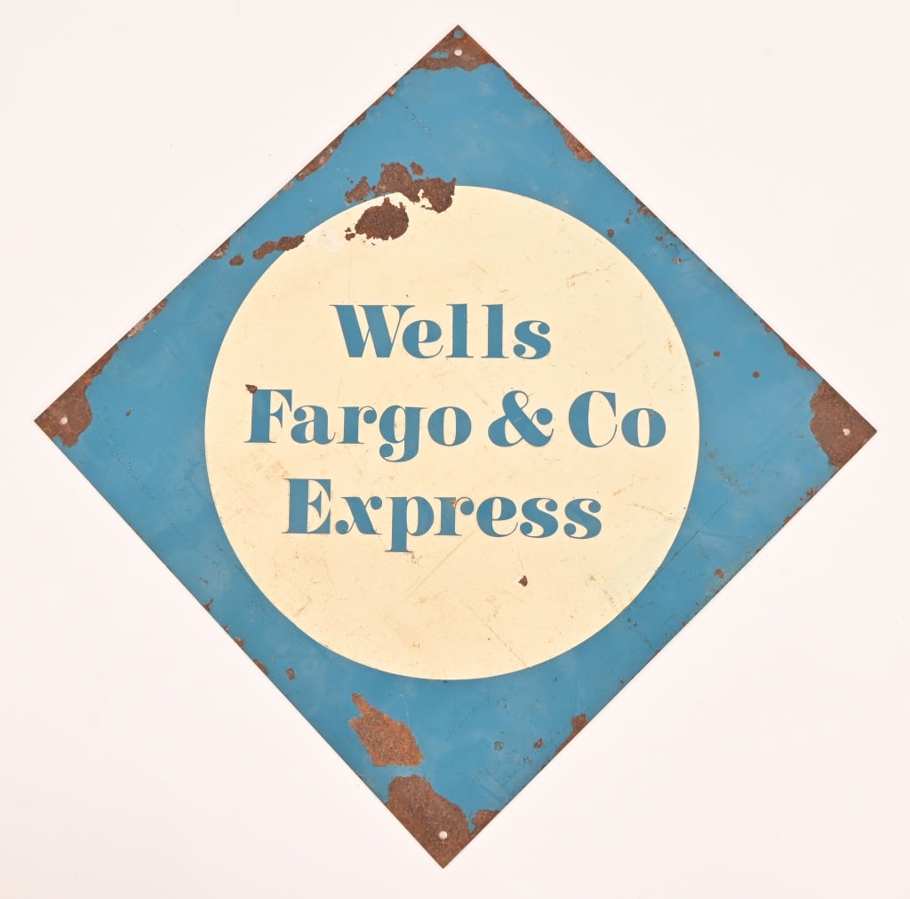 Wells Fargo & Co. Express Metal Sign: 14" x 14"