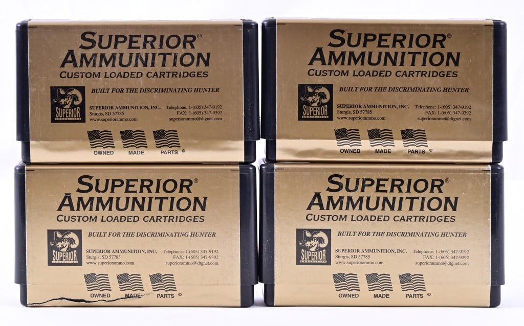 Superior Ammunition .338 Win Ammo (80 Rounds): .338 Win 225 Grain Nosler Partition.