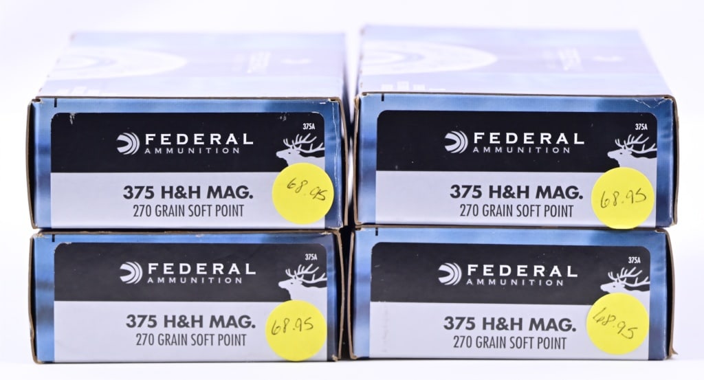375 H&H Magnum Ammo (80 Rounds): Federal 270 Grain Soft Point (80 Rounds)