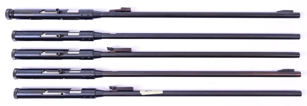 (5) KDF/Voere Model 2005 Barrel/Actions .22LR: Serial 895289, 894256, 895493, 895662, 895688. All with 21.75" barrels. Receivers are recognized as firearms and will require proper processing. Modern.