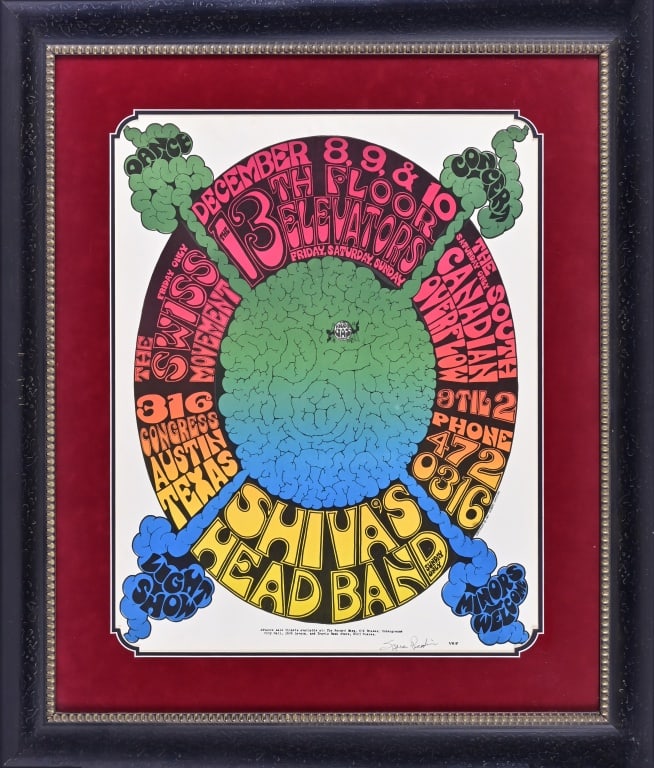 13th Floor Elevators Vulcan Gas Company Poster '67 (1 of 5)