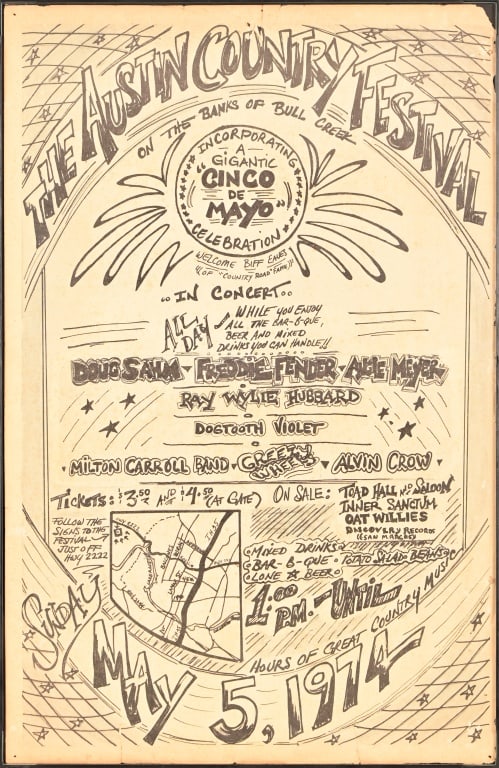 Rare Austin Country Festival Poster 1974 (1 of 3)