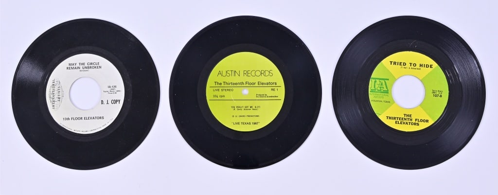 (Three) 13th Floor Elevators 45 RPM Vinyl Singles (1 of 9)