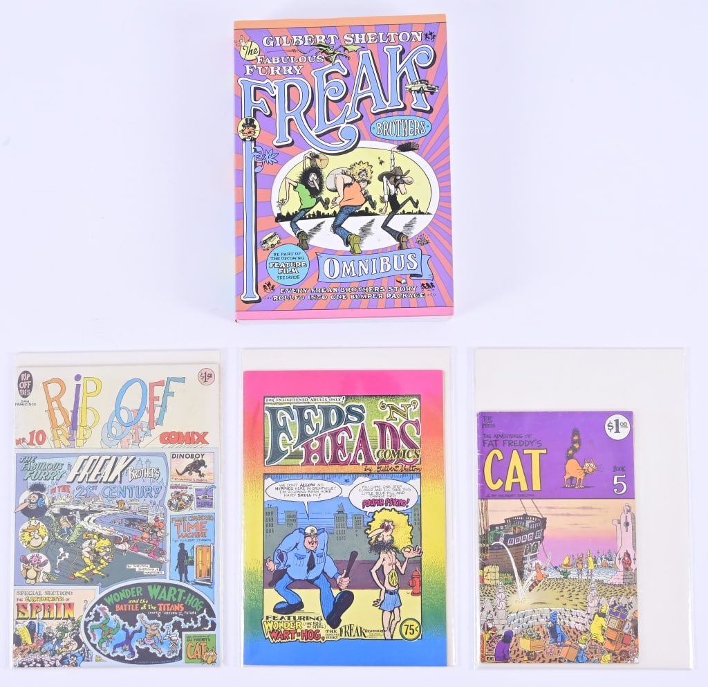 Gilbert Shelton Freak Brothers Comics, Signed Book (1 of 9)