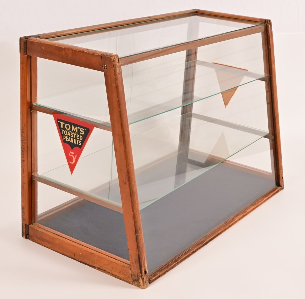 Tom's Toasted Peanuts Glass Counter Display Case (1 of 7)