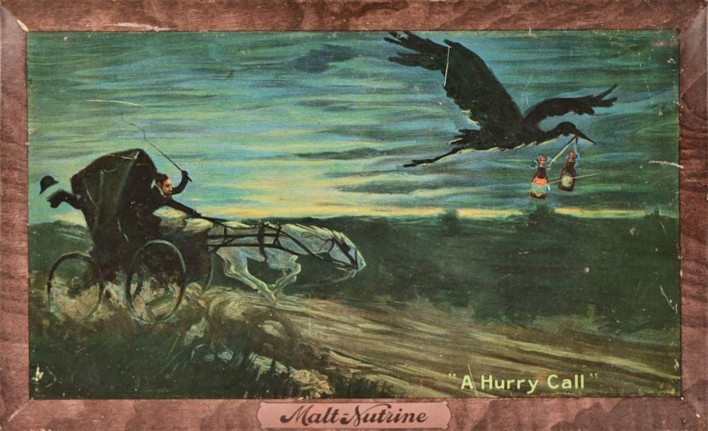 Pre-Prohibition Malt-Nutrine Tin Placard Sign (1 of 6)