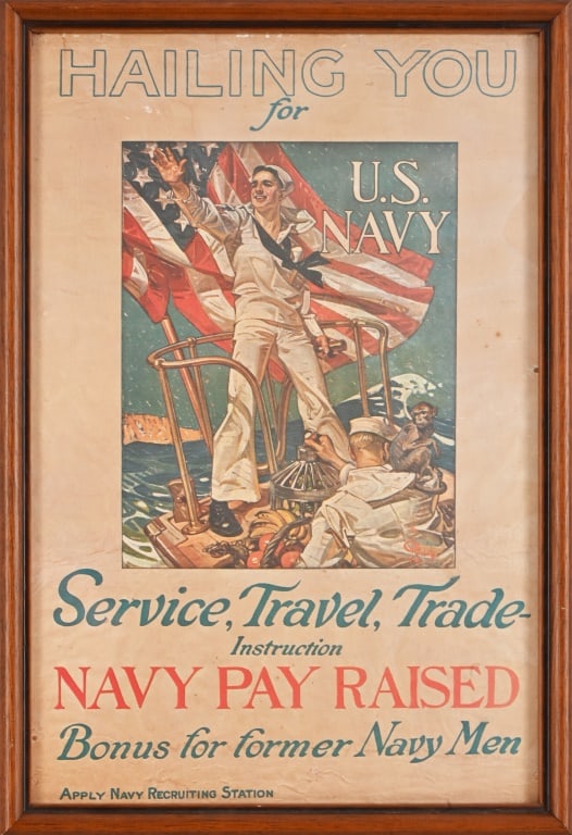 Vintage U.S. Navy Recruiting Station Advertisement (1 of 3)