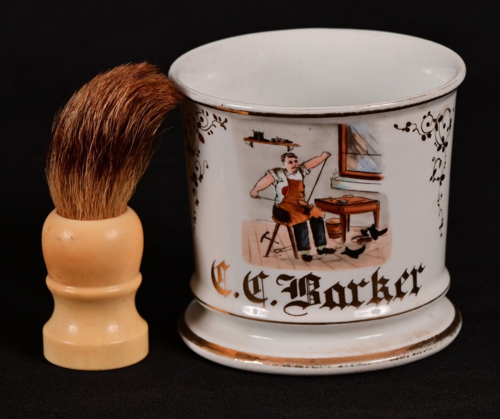 Shoe Cobbler Occupational Shaving Mug & Brush (1 of 4)