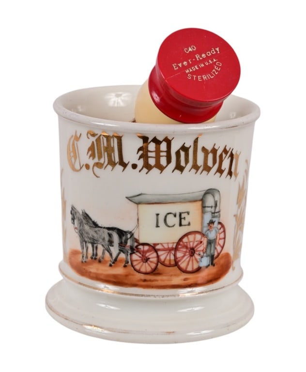 Antique Occupational Shaving Mug & Brush (1 of 5)