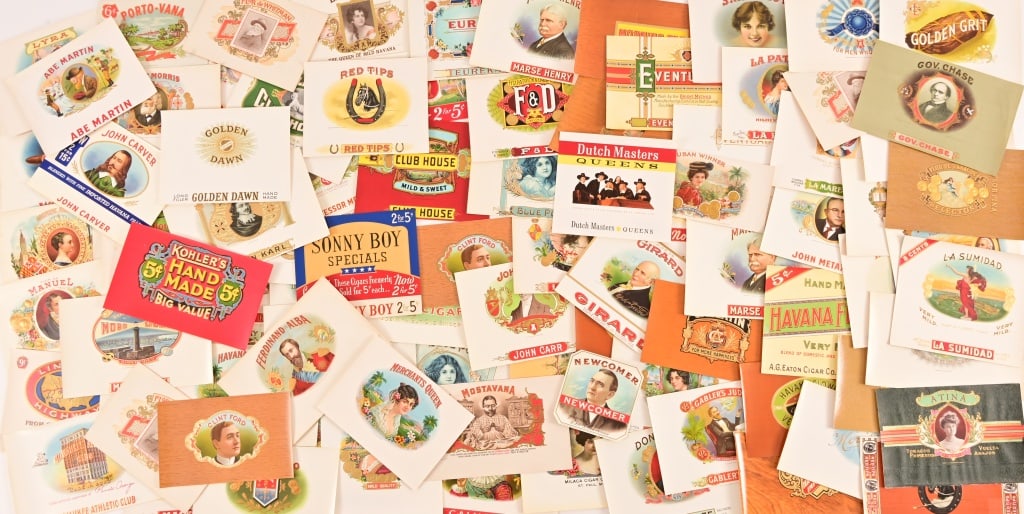 Large Collection of NOS Cigar Litho Labels: Large Collection of NOS Cigar Litho Labels