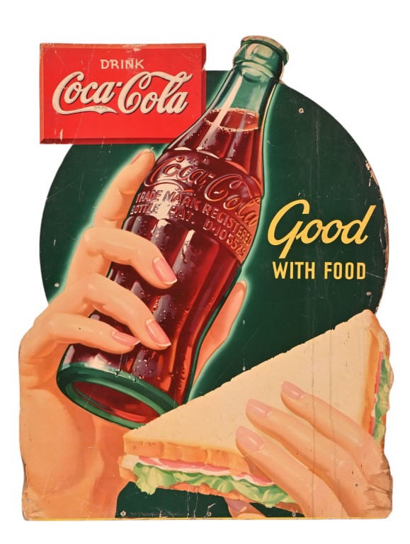 Coca-Cola Advertising Cardboard Store Display Sign (1 of 4)