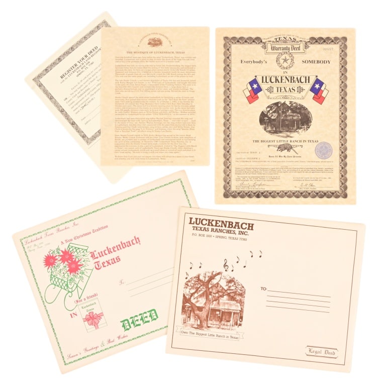 Luckenbach Texas Land Deed c.1983 (1 of 17)