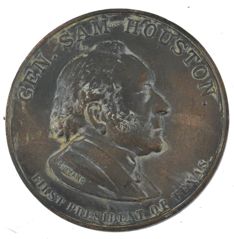 Sam Houston Bronze Texas Centennial Medal by Simma (1 of 4)