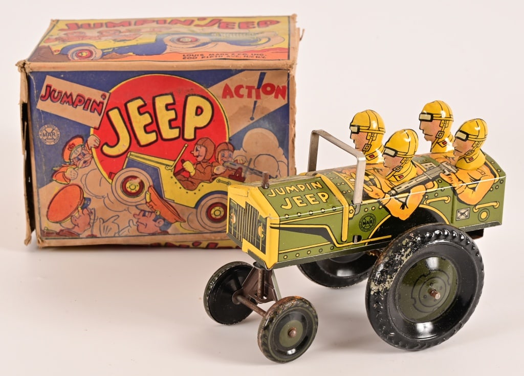 Vintage Marx "Jumpin' Jeep" Tin Toy Car (1 of 9)