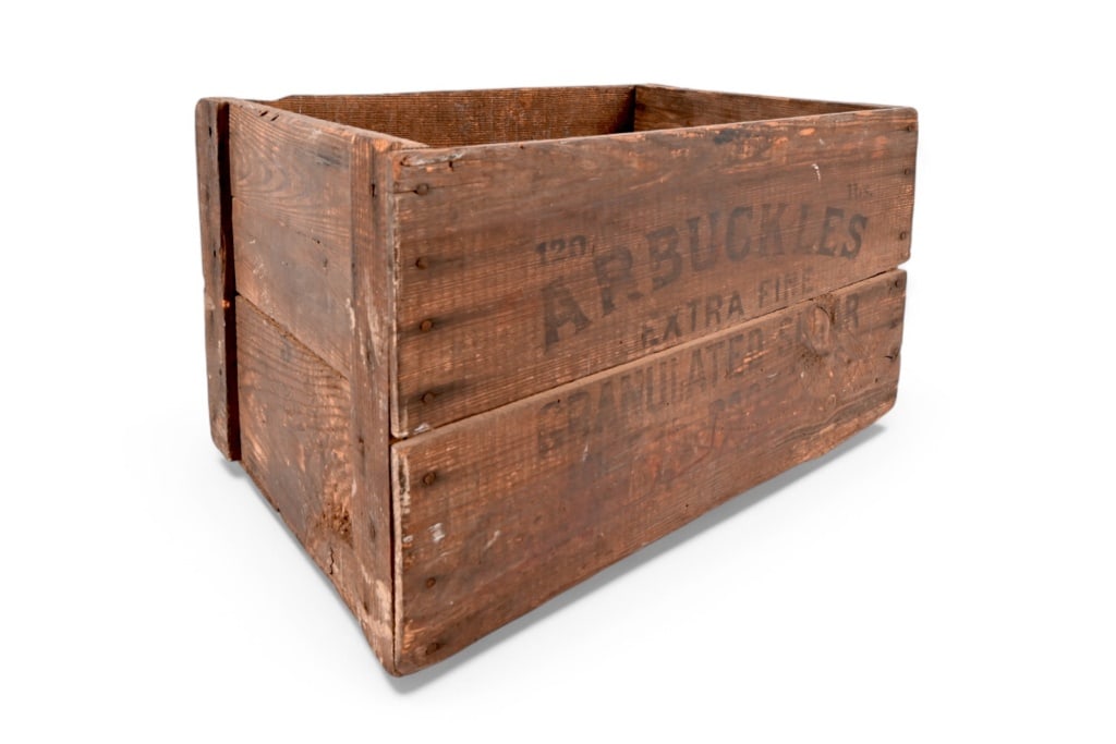 Arbuckles Granulated Sugar Wooden Crate: 14" x 15" x 23"