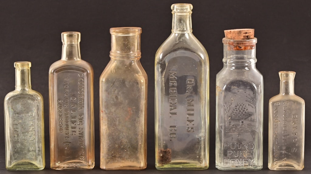 Collection of Antique Medicine Extract Bottles (1 of 6)