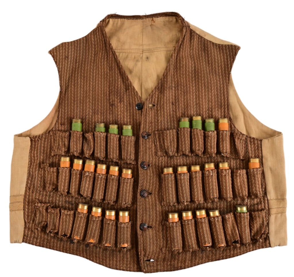 Antique Striped Shotgun Shooting Vest: Antique Striped Shotgun Shooting Vest