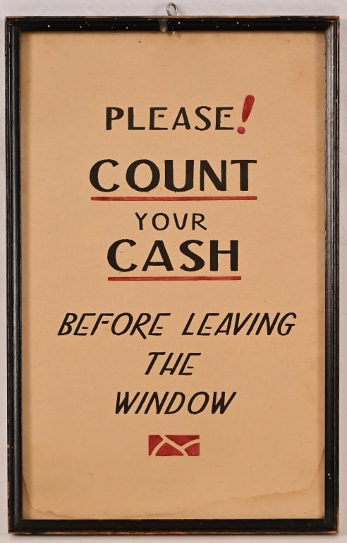 Vintage Store Cashier Sign (1 of 2)