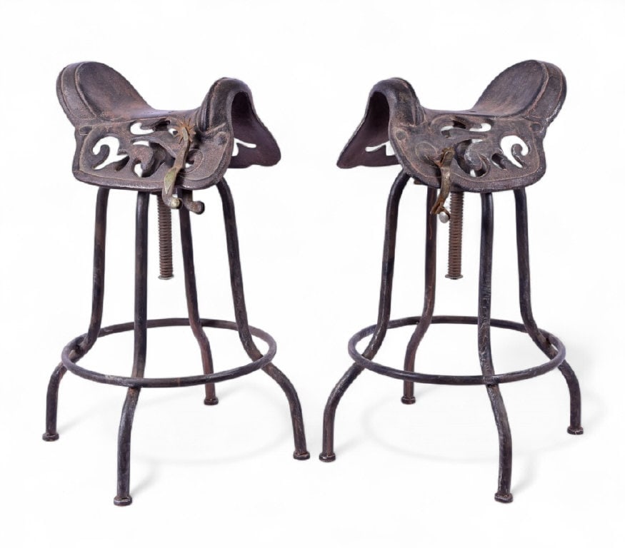Pair Of Cast Iron Saddle Stools (1 of 12)