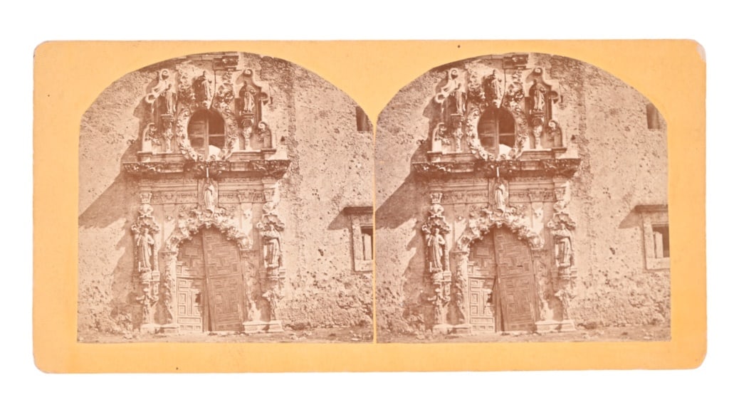 San Antonio Mission San Jose Stereograph Card (1 of 2)