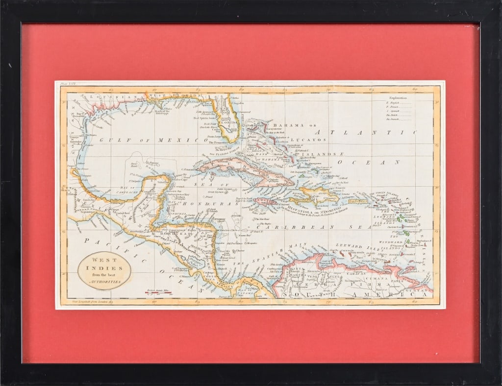 Map of West Indies including Coastal Texas 1798 (1 of 2)
