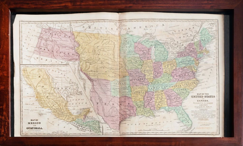 Stiles Sherman & Smith 1839 Map of U.S. and Canada (1 of 5)
